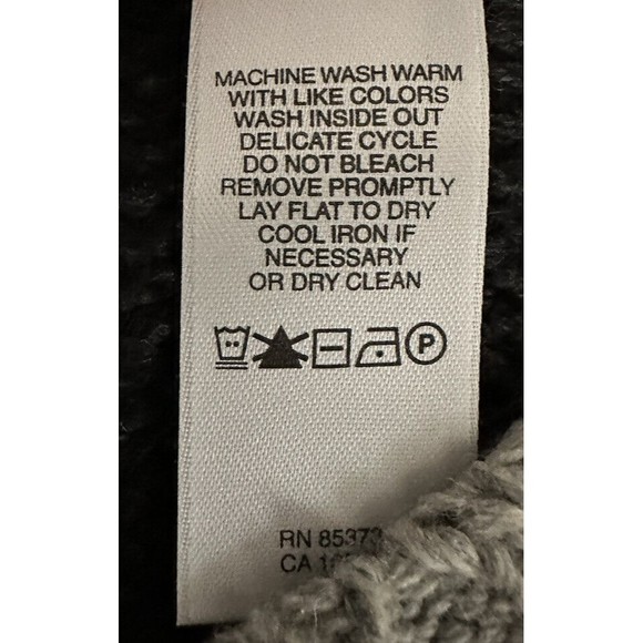 Liz Claiborne Full Zip Cardigan Cable Knit Sweater Snowflake Women's M Cardigan - Picture 7 of 8